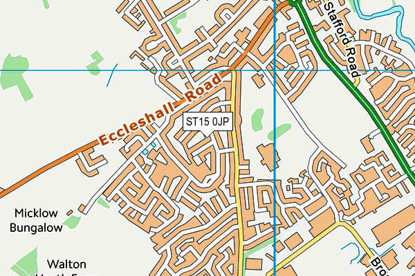 ST15 0JP map - OS VectorMap District (Ordnance Survey)