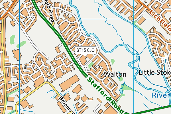 ST15 0JQ map - OS VectorMap District (Ordnance Survey)