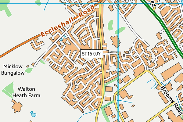 ST15 0JY map - OS VectorMap District (Ordnance Survey)