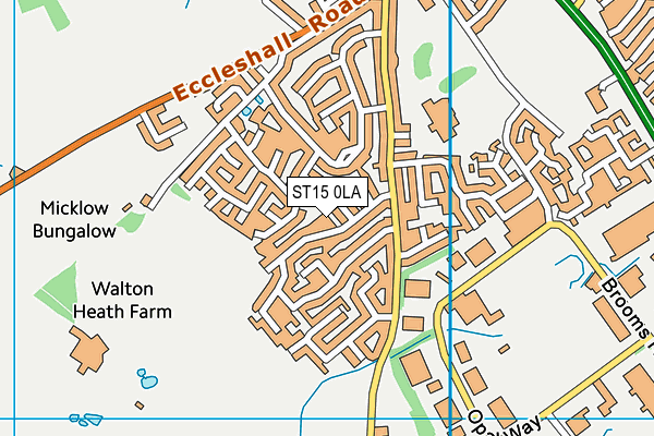 ST15 0LA map - OS VectorMap District (Ordnance Survey)