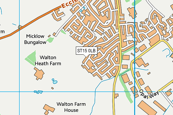 ST15 0LB map - OS VectorMap District (Ordnance Survey)