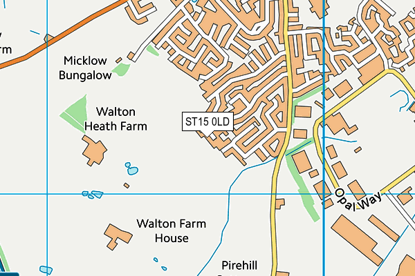 ST15 0LD map - OS VectorMap District (Ordnance Survey)