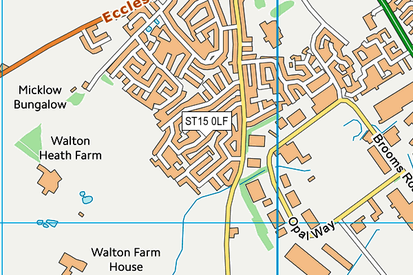 ST15 0LF map - OS VectorMap District (Ordnance Survey)