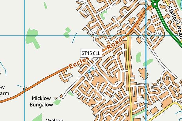 ST15 0LL map - OS VectorMap District (Ordnance Survey)