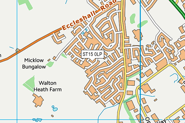 ST15 0LP map - OS VectorMap District (Ordnance Survey)