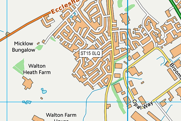 ST15 0LQ map - OS VectorMap District (Ordnance Survey)