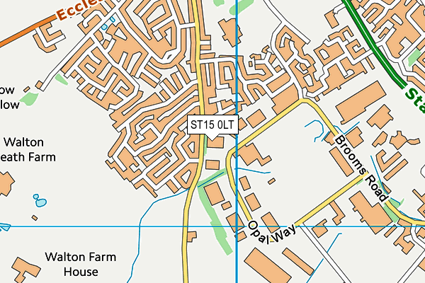 ST15 0LT map - OS VectorMap District (Ordnance Survey)