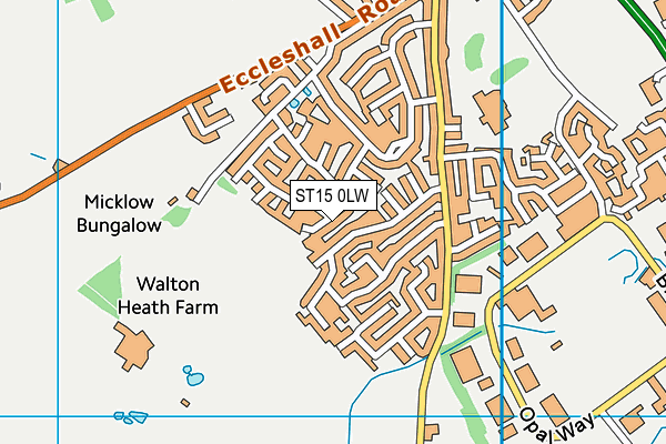 ST15 0LW map - OS VectorMap District (Ordnance Survey)