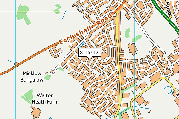 ST15 0LX map - OS VectorMap District (Ordnance Survey)