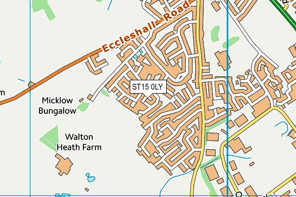 ST15 0LY map - OS VectorMap District (Ordnance Survey)