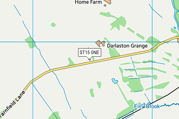 ST15 0NE map - OS VectorMap District (Ordnance Survey)