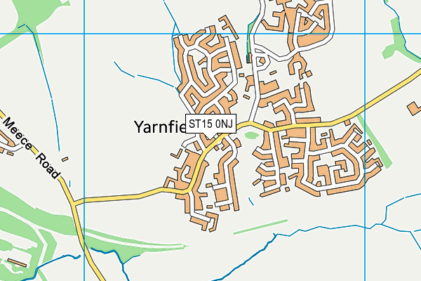 Springfields First School map (ST15 0NJ) - OS VectorMap District (Ordnance Survey)