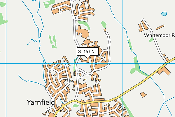 Yarnfield Park Sports Centre (Closed) map (ST15 0NL) - OS VectorMap District (Ordnance Survey)