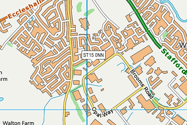 ST15 0NN map - OS VectorMap District (Ordnance Survey)