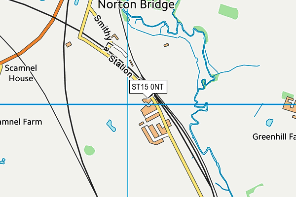 ST15 0NT map - OS VectorMap District (Ordnance Survey)