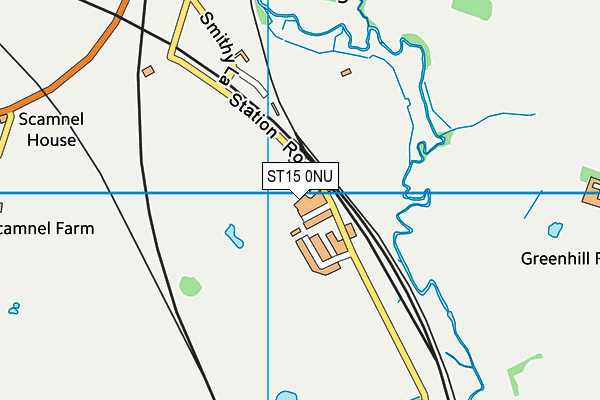 ST15 0NU map - OS VectorMap District (Ordnance Survey)