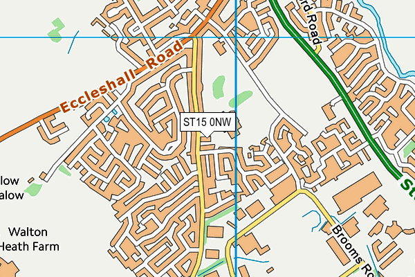 ST15 0NW map - OS VectorMap District (Ordnance Survey)