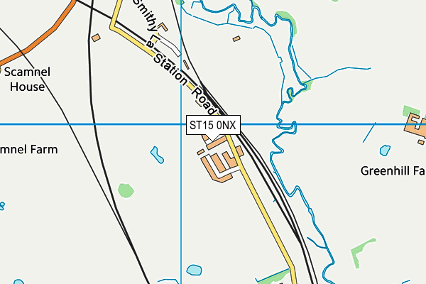 ST15 0NX map - OS VectorMap District (Ordnance Survey)