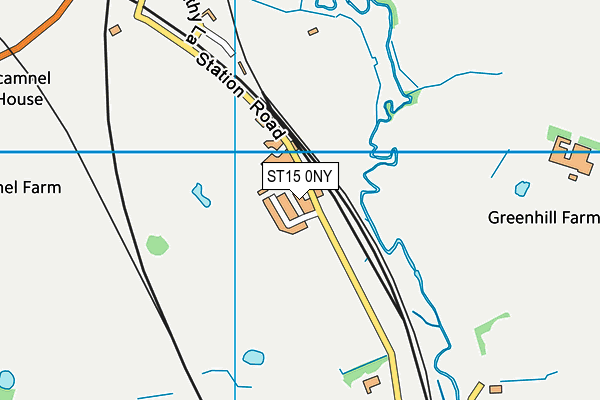 ST15 0NY map - OS VectorMap District (Ordnance Survey)