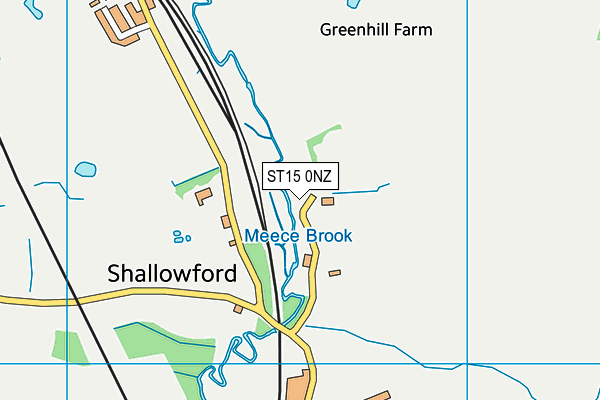 ST15 0NZ map - OS VectorMap District (Ordnance Survey)