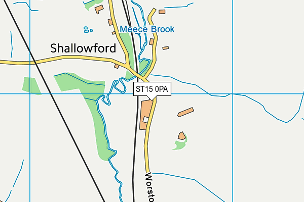 ST15 0PA map - OS VectorMap District (Ordnance Survey)