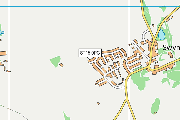 ST15 0PG map - OS VectorMap District (Ordnance Survey)