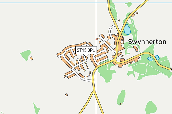 ST15 0PL map - OS VectorMap District (Ordnance Survey)