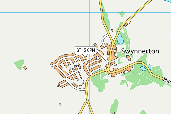 ST15 0PN map - OS VectorMap District (Ordnance Survey)