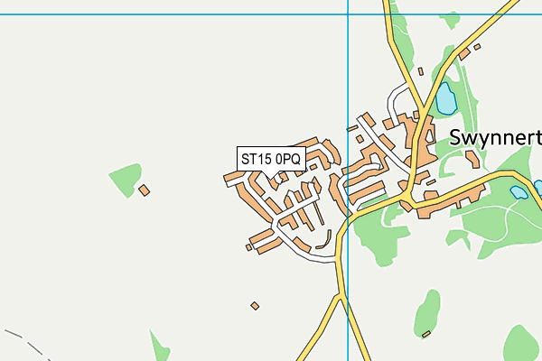 ST15 0PQ map - OS VectorMap District (Ordnance Survey)