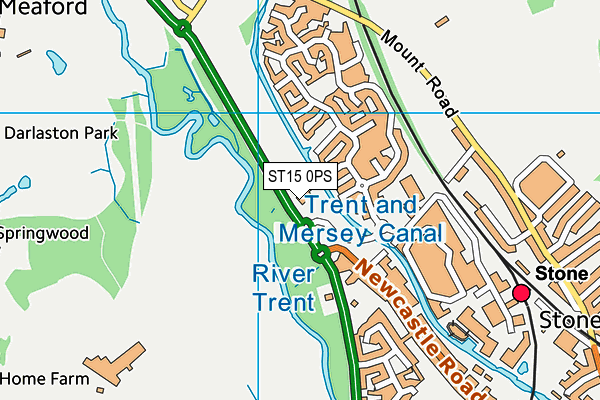 ST15 0PS map - OS VectorMap District (Ordnance Survey)