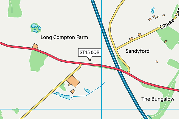 ST15 0QB map - OS VectorMap District (Ordnance Survey)