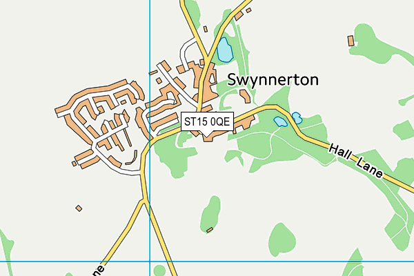 ST15 0QE map - OS VectorMap District (Ordnance Survey)