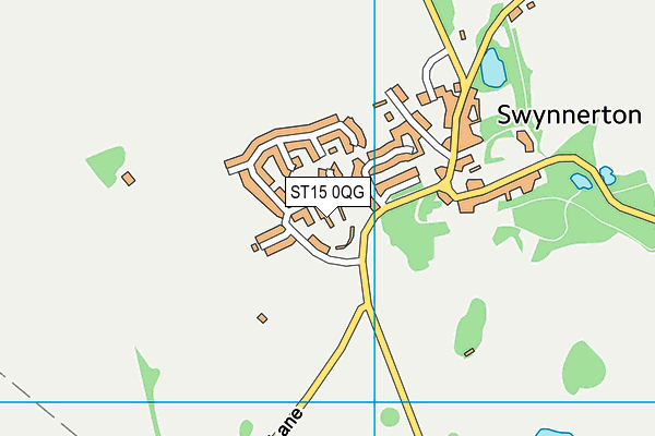 ST15 0QG map - OS VectorMap District (Ordnance Survey)