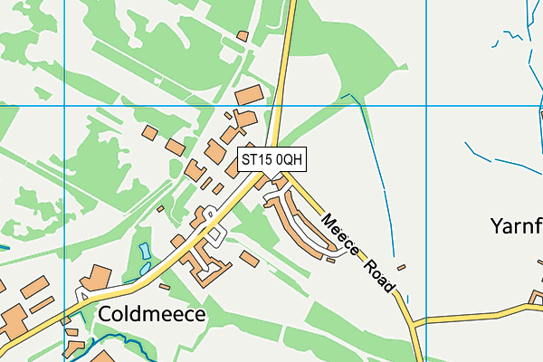 ST15 0QH map - OS VectorMap District (Ordnance Survey)