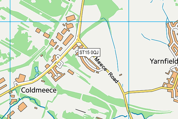 ST15 0QJ map - OS VectorMap District (Ordnance Survey)