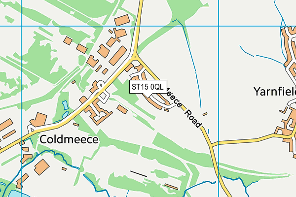 ST15 0QL map - OS VectorMap District (Ordnance Survey)