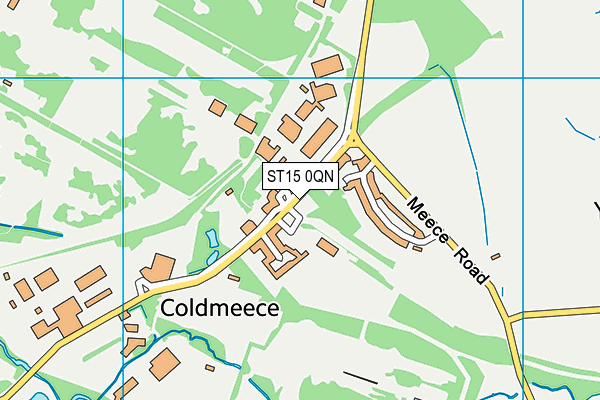 ST15 0QN map - OS VectorMap District (Ordnance Survey)