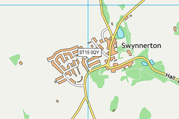 ST15 0QY map - OS VectorMap District (Ordnance Survey)