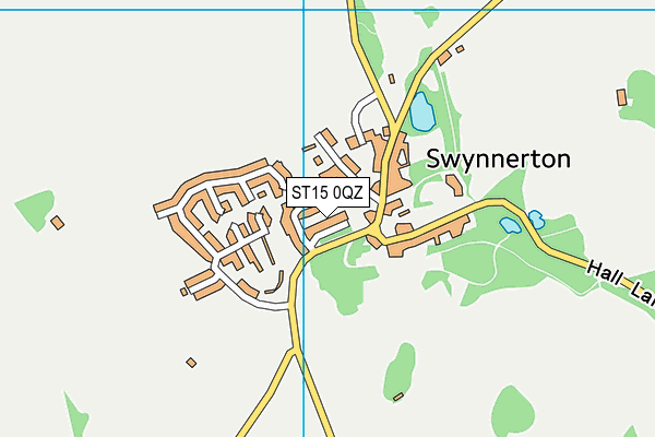 ST15 0QZ map - OS VectorMap District (Ordnance Survey)
