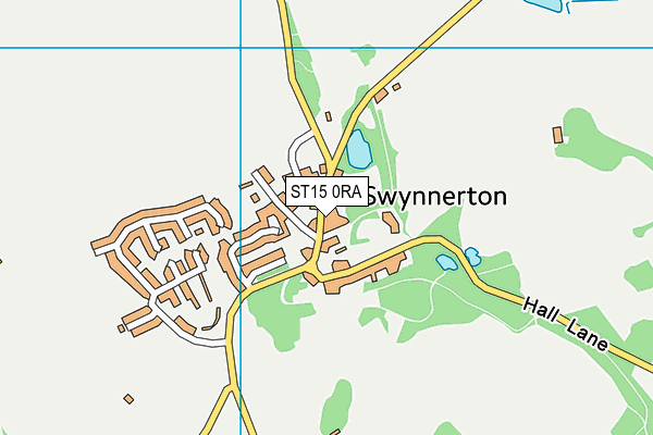 ST15 0RA map - OS VectorMap District (Ordnance Survey)