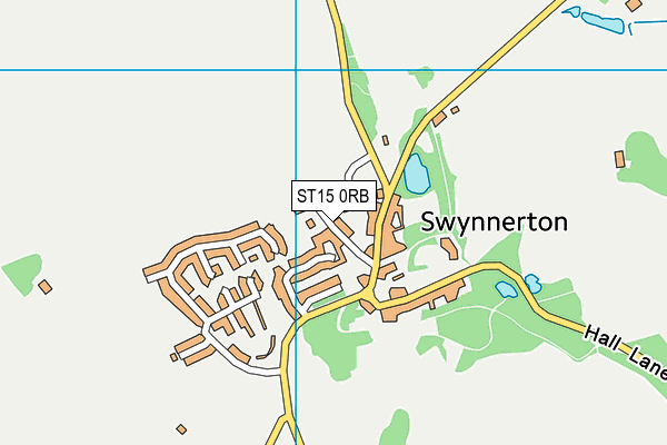 ST15 0RB map - OS VectorMap District (Ordnance Survey)