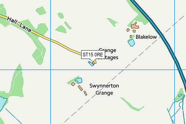 ST15 0RE map - OS VectorMap District (Ordnance Survey)