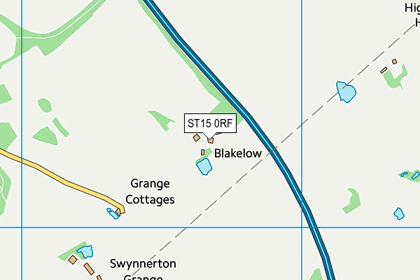 ST15 0RF map - OS VectorMap District (Ordnance Survey)