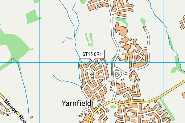 ST15 0RH map - OS VectorMap District (Ordnance Survey)