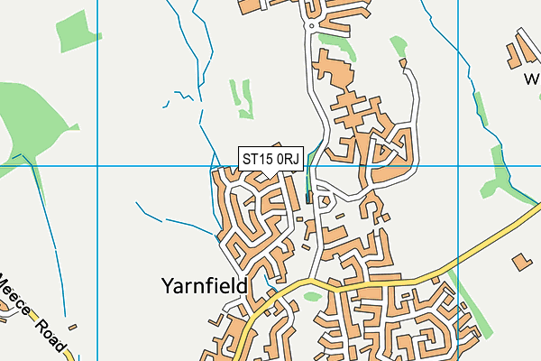 ST15 0RJ map - OS VectorMap District (Ordnance Survey)