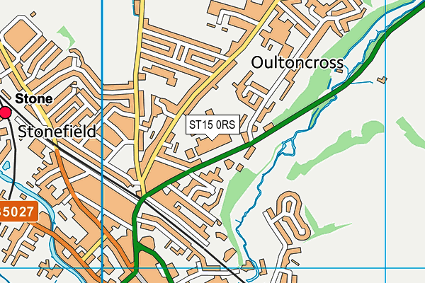 ST15 0RS map - OS VectorMap District (Ordnance Survey)