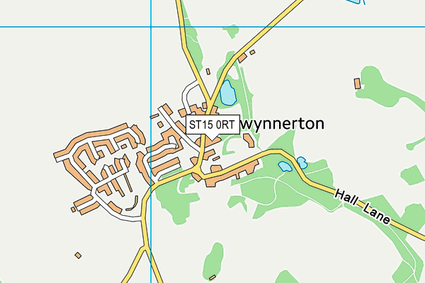 ST15 0RT map - OS VectorMap District (Ordnance Survey)