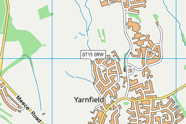 ST15 0RW map - OS VectorMap District (Ordnance Survey)