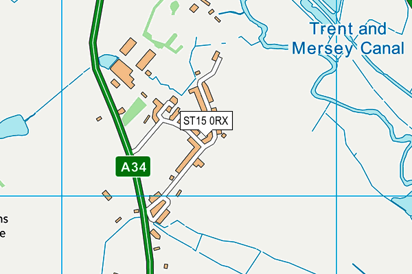 ST15 0RX map - OS VectorMap District (Ordnance Survey)