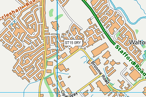 ST15 0RY map - OS VectorMap District (Ordnance Survey)